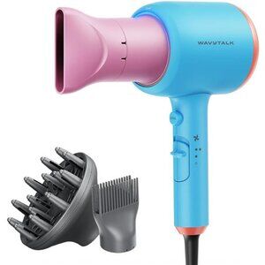 Wavytalk Hair Dryer with Diffuser, Blown Away Ionic Hair Dryer for Curly Hair